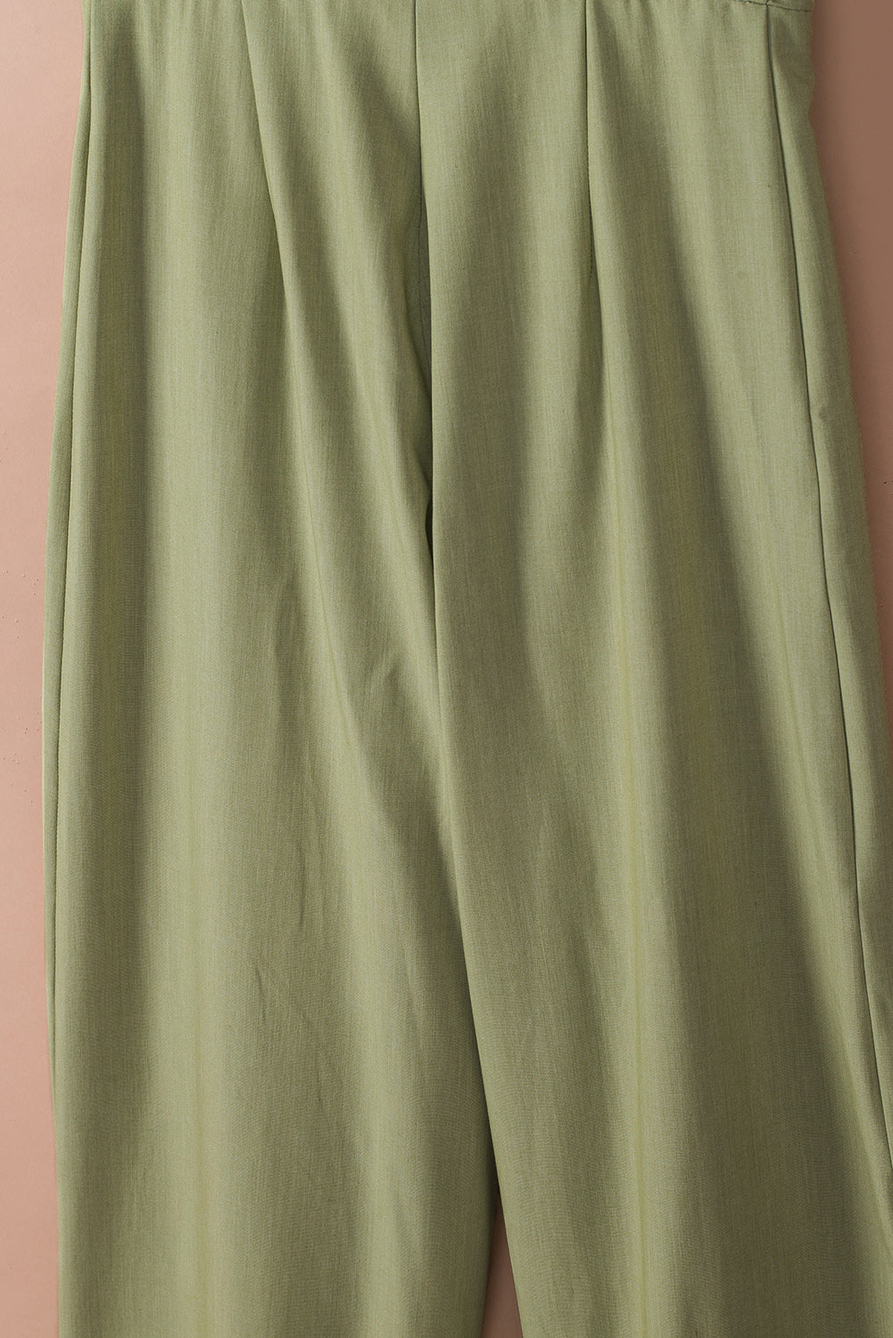 Green Casual Asymmetric Thin Straps Wide Leg Jumpsuit