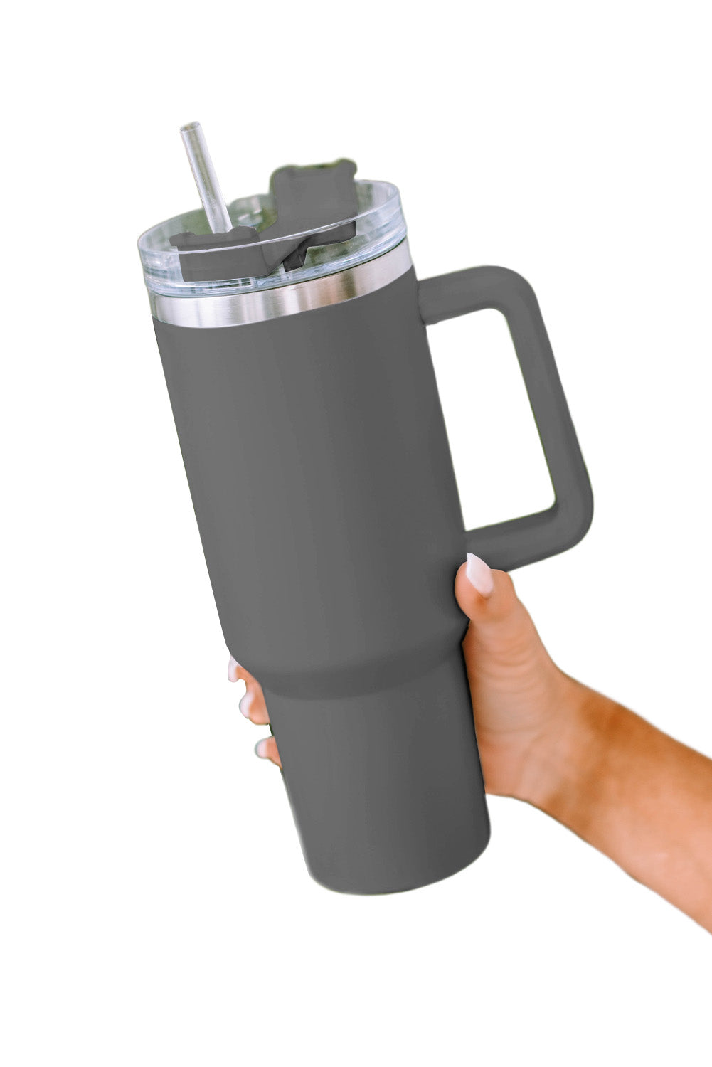 Red 304 Stainless Steel Insulated Tumbler Mug With Straw