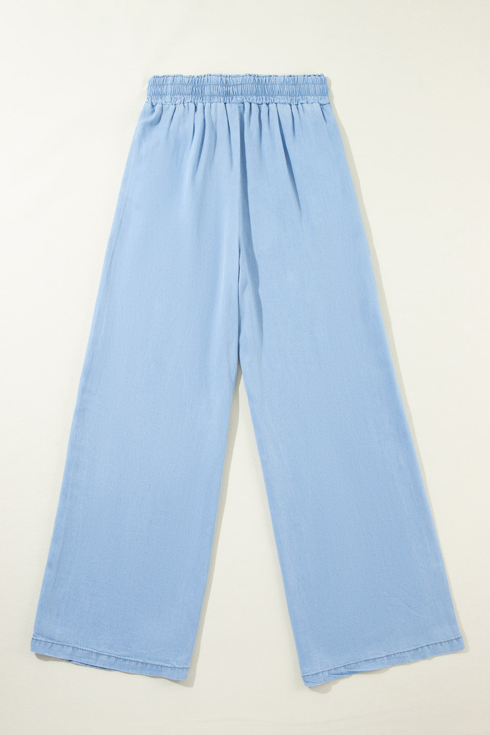 Myosotis Drawstring Elastic Waist Wide Leg Jeans