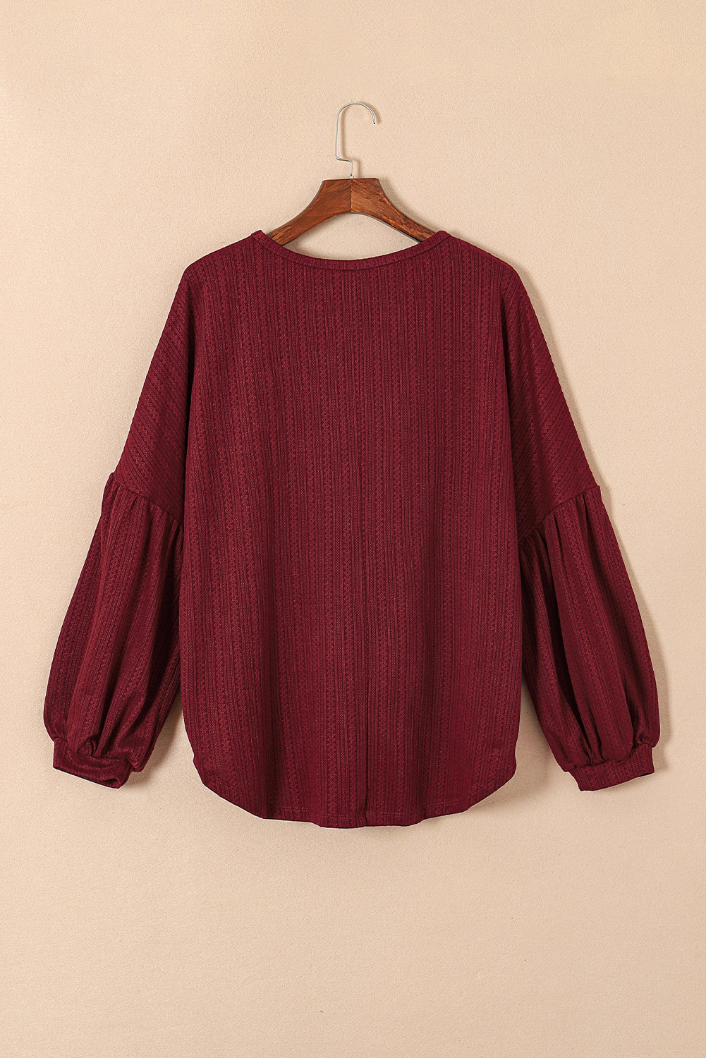 Ruby Plus Size Balloon Sleeve Textured Knit Top