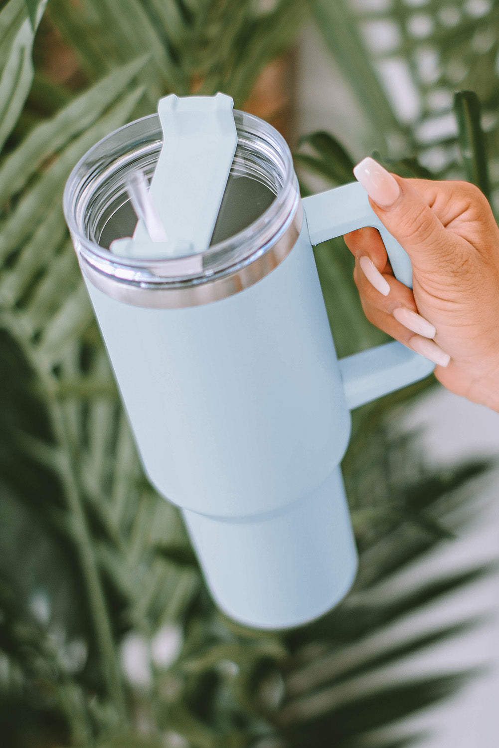 Red 304 Stainless Steel Insulated Tumbler Mug With Straw