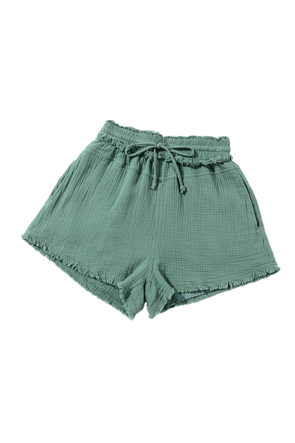 Ashleigh Blue Casual Smocked Raw Edge Shorts